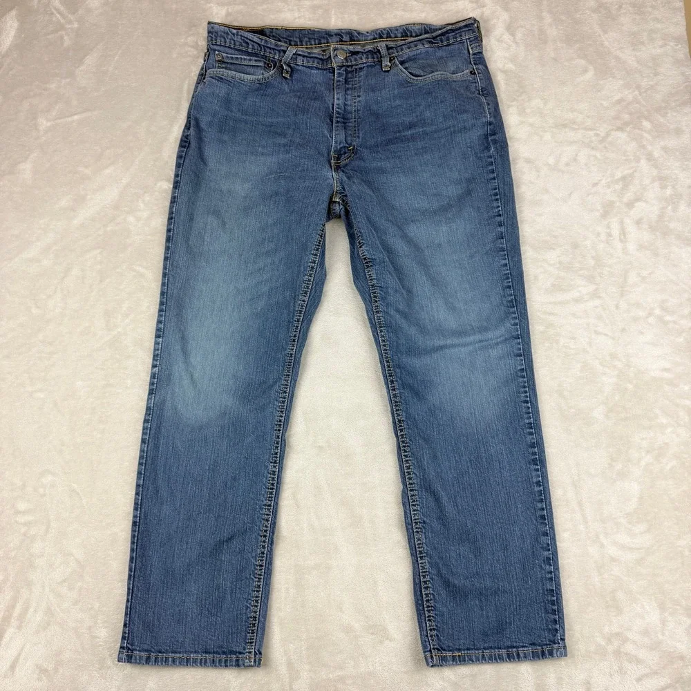 Levi's 541 Jeans Mens 38x30 Blue Athletic Taper Stretch Denim Faded Preppy